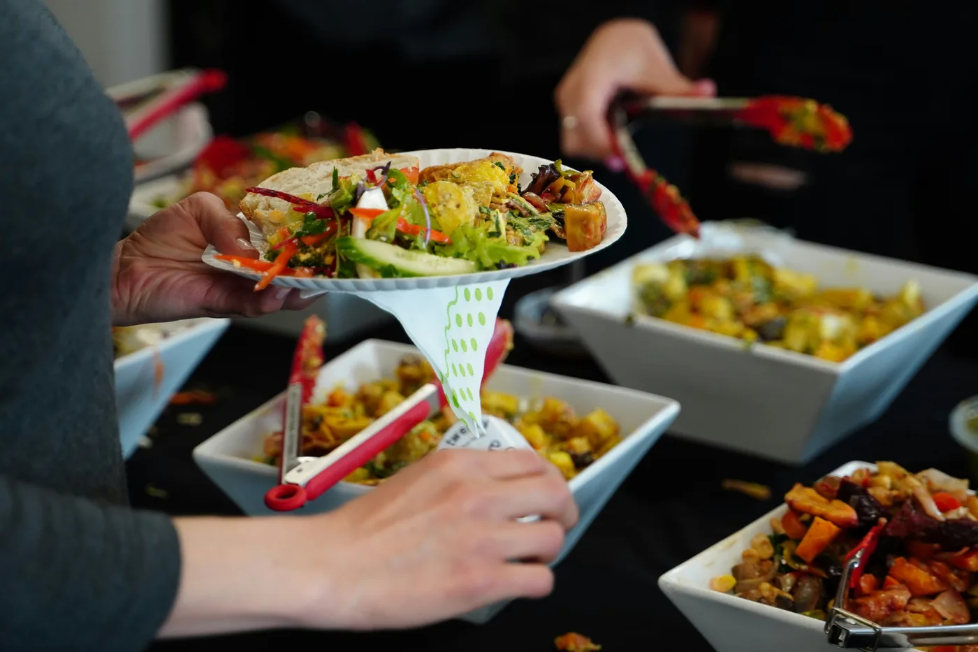 Guest serving at a buffet