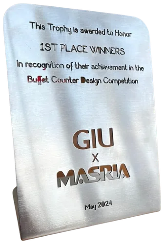 1st place trophy — GIU × Masria