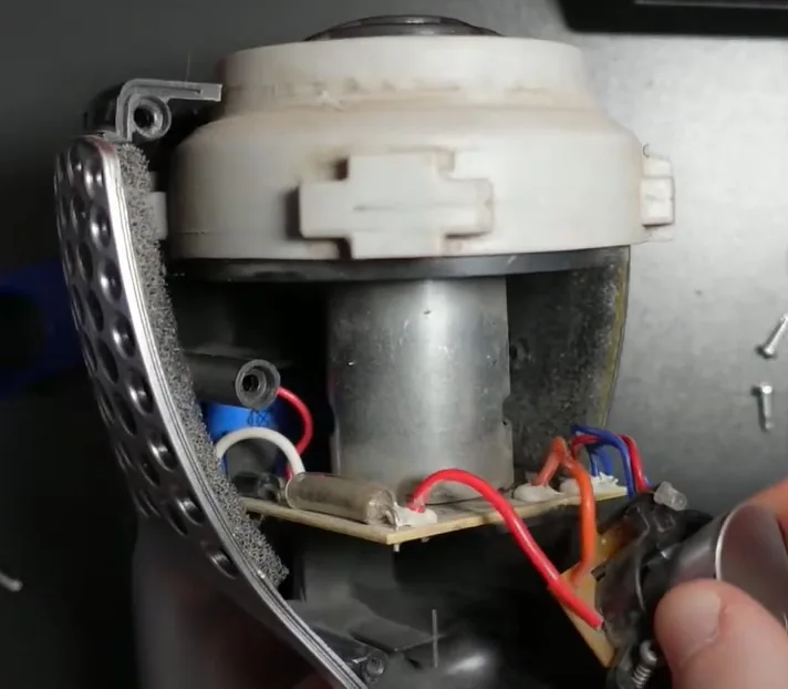 Disassembled vacuum motor