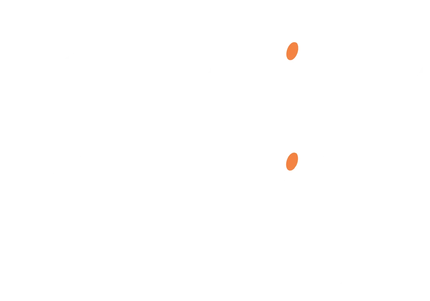 Straight and pistol outlines