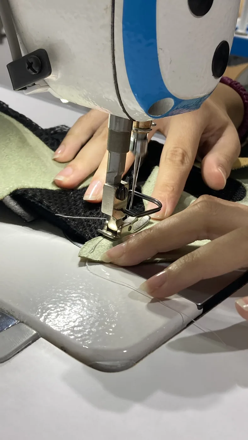 Sewing the sneaker upper